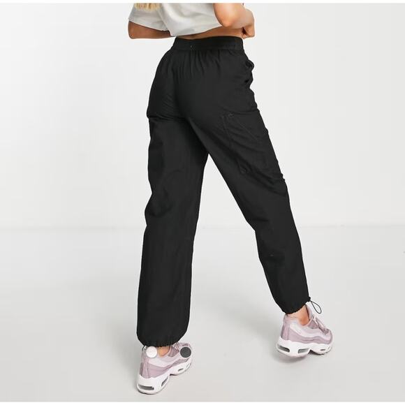 new Topshop pull on black cargo pants size 4 - Picture 2 of 7